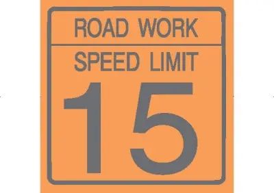 Road Work Speed Limit 15 1