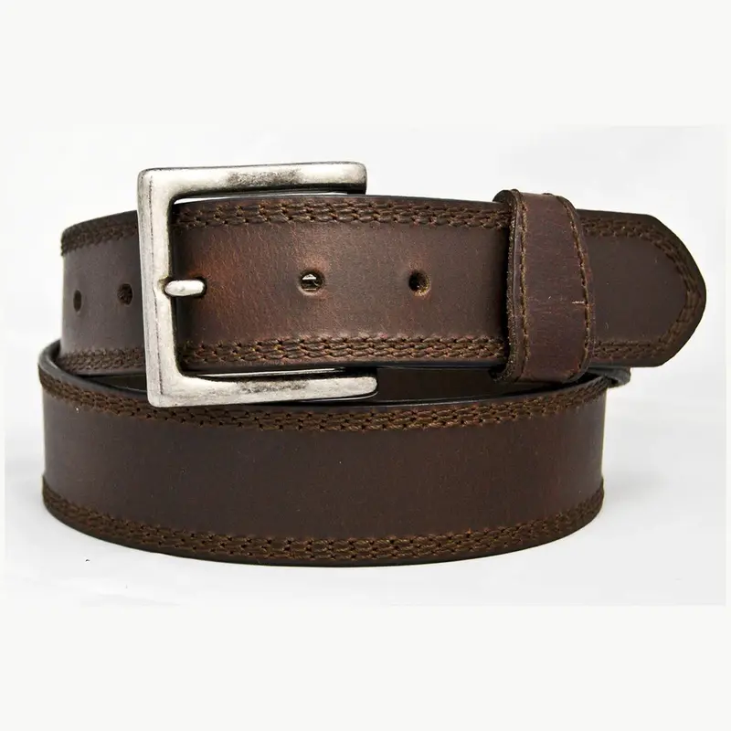 Rogers-Whitley 1.5" Triple Stitch Leather Belt 1