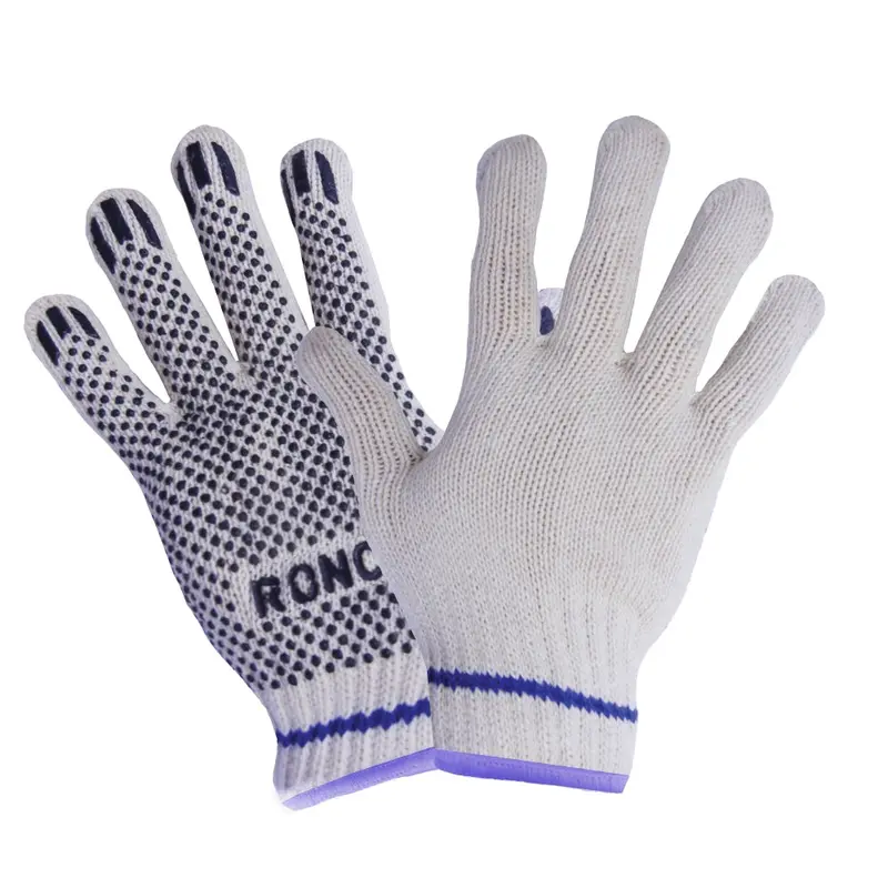 Ronco String Knit Gloves With Pvc Dots 1