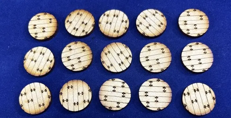 Round Planked Base Accessories for Tabletop Gaming