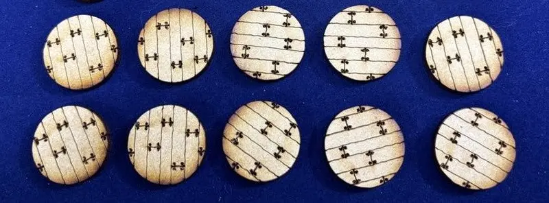 Round Planked Base Accessories for Tabletop Gaming