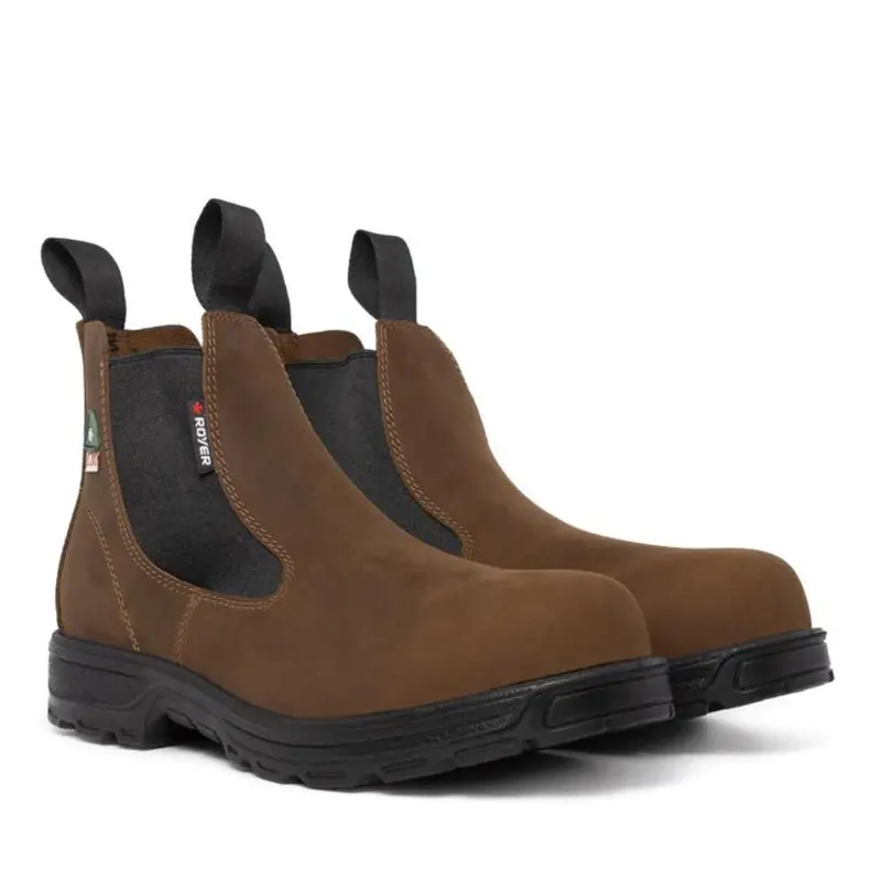 Royer 5631Gt Romeo Unisex Slip-On 6" Composite Toe Work Boot - Brown 4