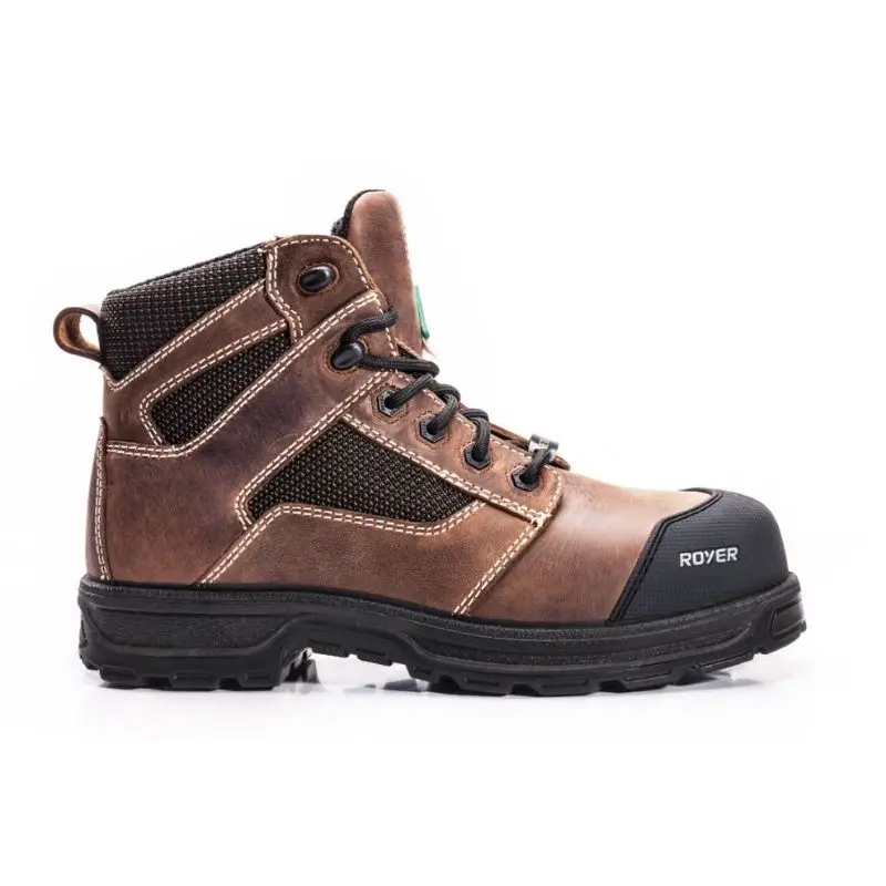 Royer Agility Arctic Grip 5628Ag Unisex 6" Composite Toe Work Boot - Brown 1