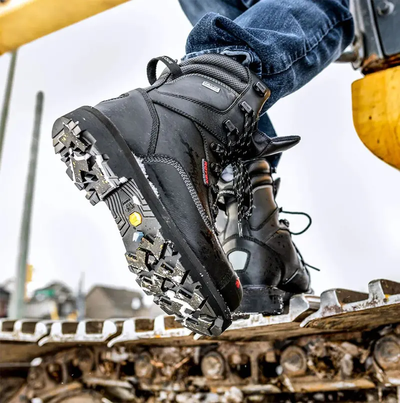 Royer Revolt Men's 8" Insulated Composite Toe Safety Boot With Vibram® Arctic Grip 8901Rtag - Black 1