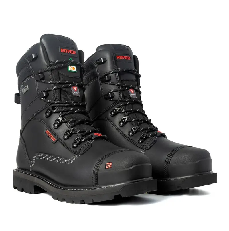 Royer Revolt Men's 8" Insulated Composite Toe Safety Boot With Vibram® Arctic Grip 8901Rtag - Black 3