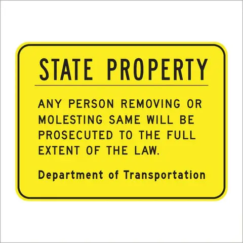 S20 (Ca) State Property Sign 1