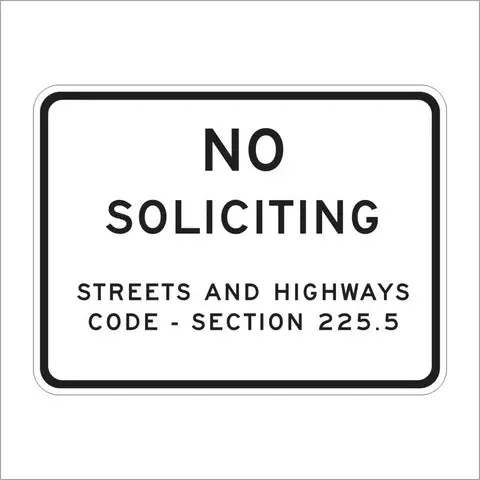S24 (Ca) No Soliciting Sign 1