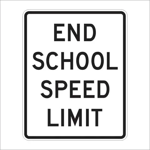 S5-3 End School Speed Limit Sign 1
