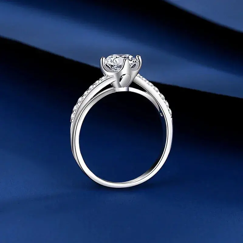 S925 Sterling Silver Ring With Moissanite Stone 2