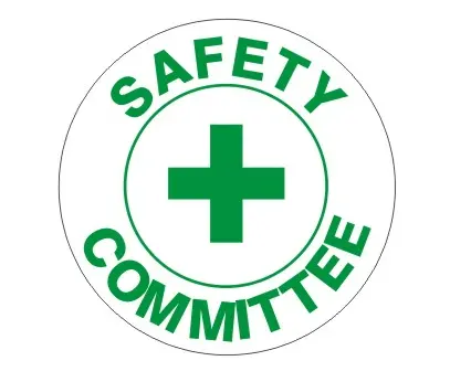 Safety Committee With Cross Hard Hat Marker #Hm-5 1