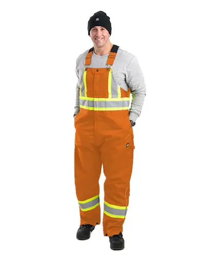 Safety Striped Unlined Bib Overall 1