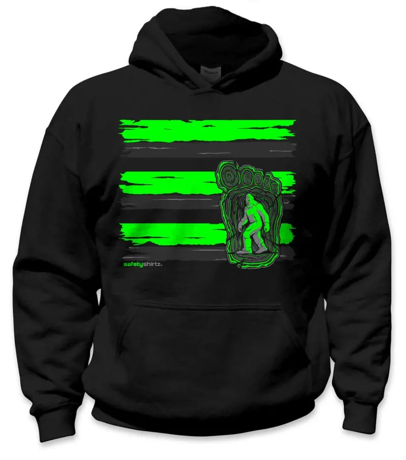 Safetyshirtz Kid's Bigfoot Hi-Vis Safety Stripe Hoodie 1