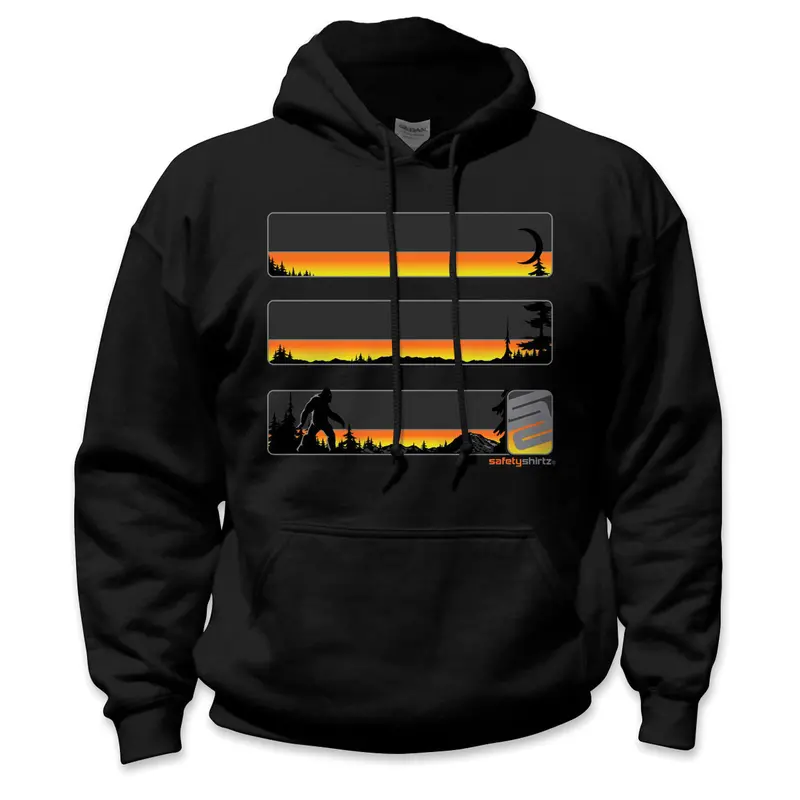 Safetyshirtz Men's Sasquatch Stealth Safety Hoodie_Black 1