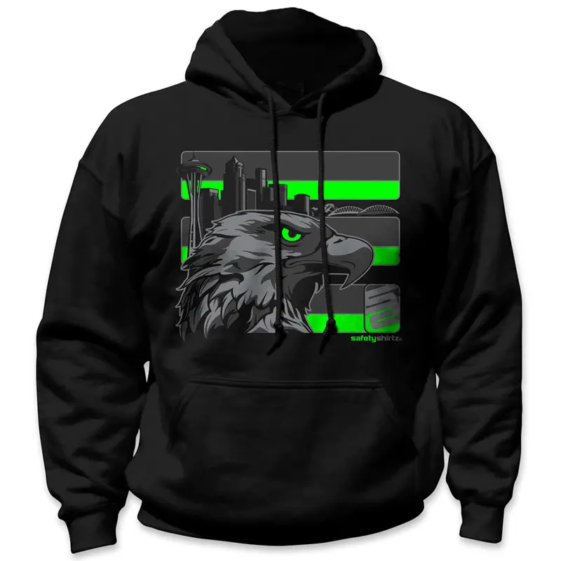 Safetyshirtz Men's Seattle Stealth Hoodie_Green 1