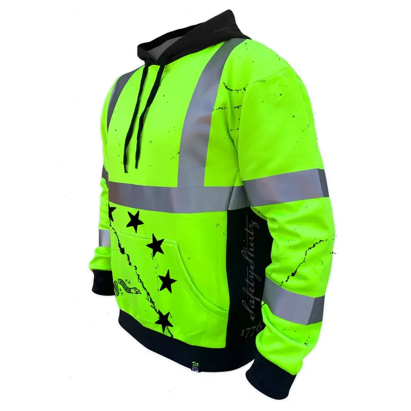 Safetyshirtz Men's Ss360º 1776 Class 3 Hi-Vis Safety Hoodie 1