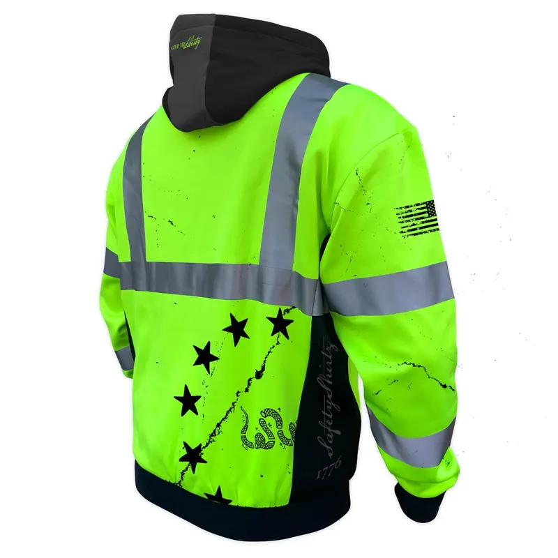 Safetyshirtz Men's Ss360º 1776 Class 3 Hi-Vis Safety Hoodie 2