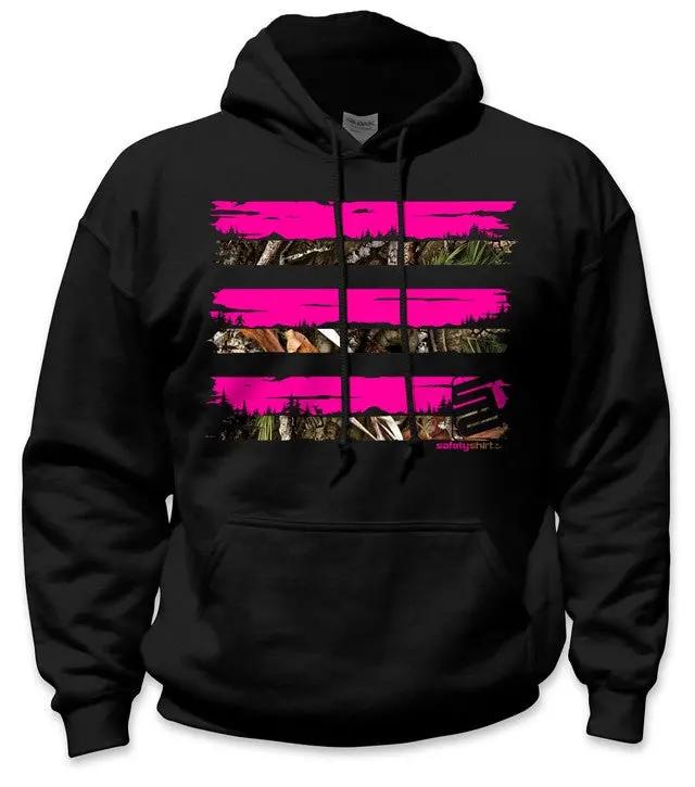 Safetyshirtz Pnw Camo Safety Hoodie - Pink-Camo-Black 1