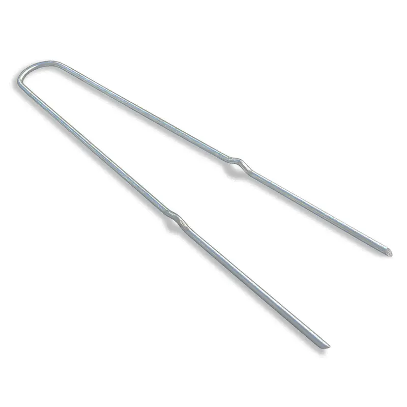 Sandbaggy 12-Inch Kink Landscape Staples | 3/8" Kink Creates Better Hold In Soil | 8 Gauge Garden Stake 1
