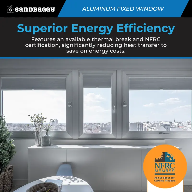 Sandbaggy Aluminum Fixed Windows | Modern Picture Frame Window 5