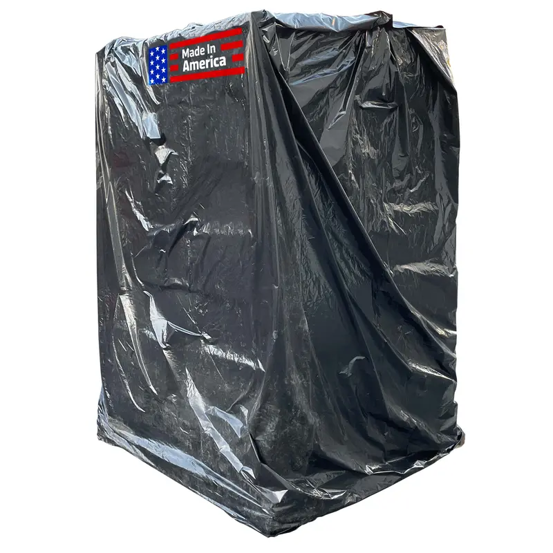 Sandbaggy Black Pallet Covers | Made In Usa | Fits Large Pallets Up To 55" X 55" X 75" | Built W/ Uv | 1.5 Mil Or 3 Mil Thick 1