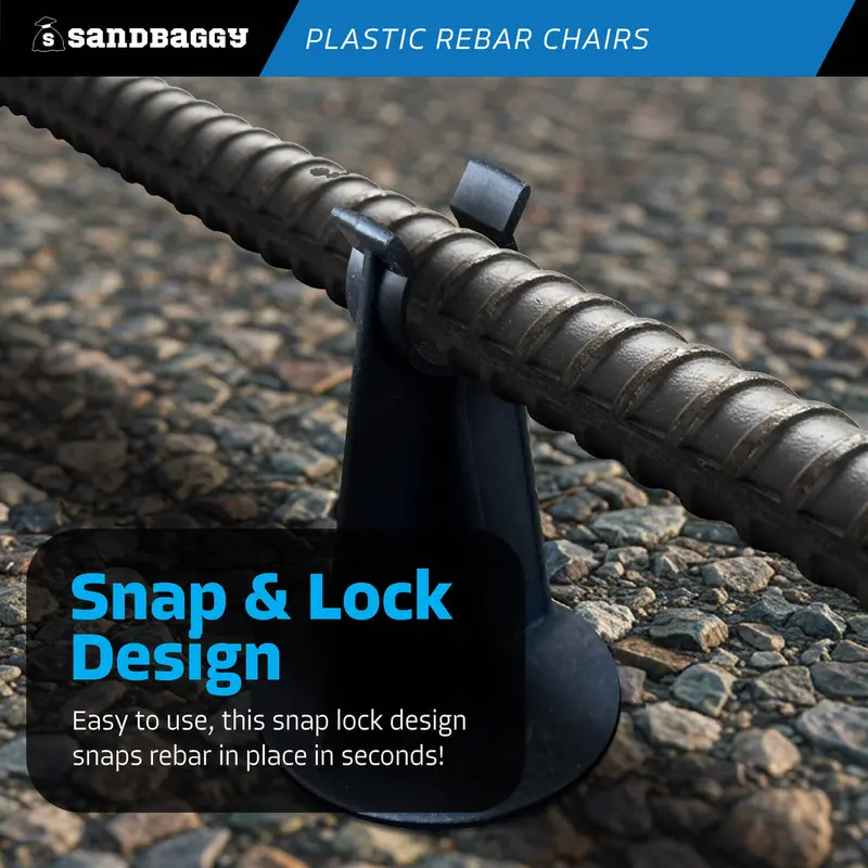 Sandbaggy Rebar Plastic Chair | Fits Rebar #3 To #5 | Available In 2 1/4" & 3 1/4" Lengths 5