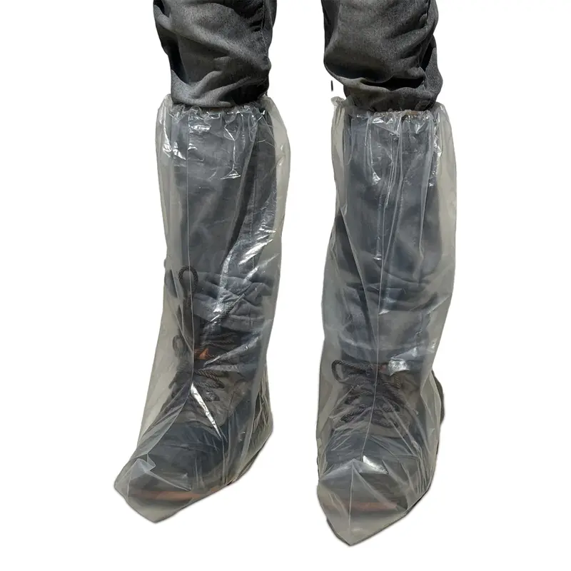 Sandbaggy Waterproof Boot/Shoe Covers - 19" Tall, 3 Mil Disposable (Clear) 1