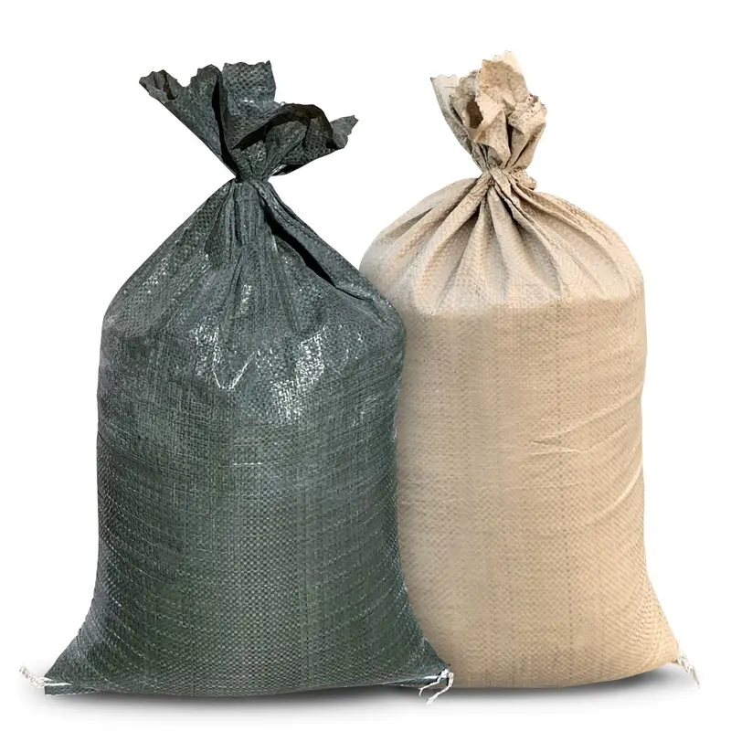 Sandbags For Flooding - No Tie String - 14” X 26” - Empty Woven Polypropylene 1