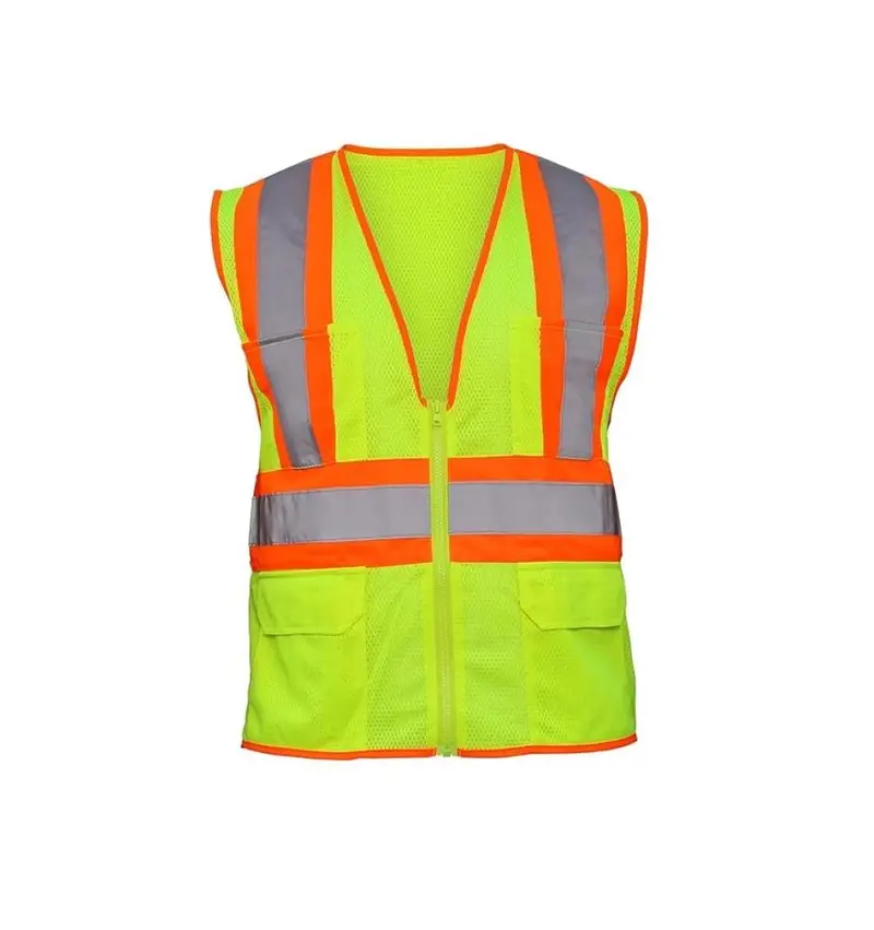 Sas Safety Corp 690-2112 Class 2 High-Visibility Yellow Safety Vest – Ansi Compliant Reflective Workwear 2