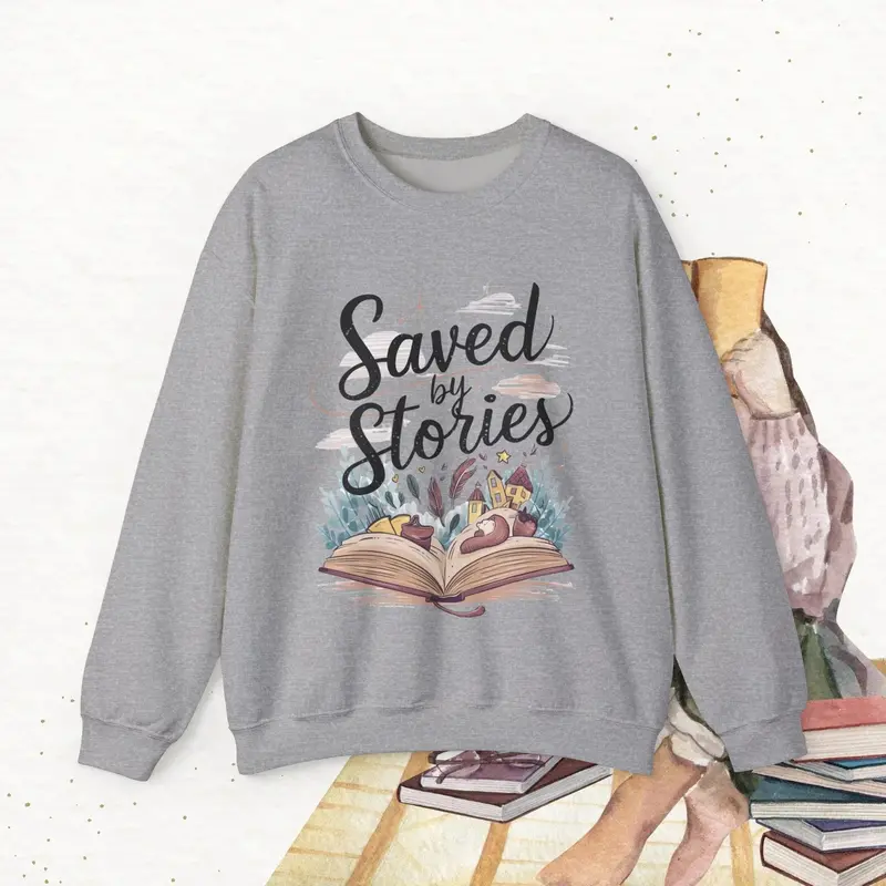 Saved By Stories Ultra Cotton Crewneck Sweatshirt 8