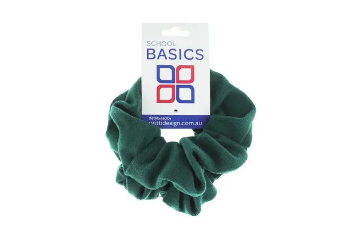 Schofields Public School Bottle Green Scrunchies - 2 Pack 1