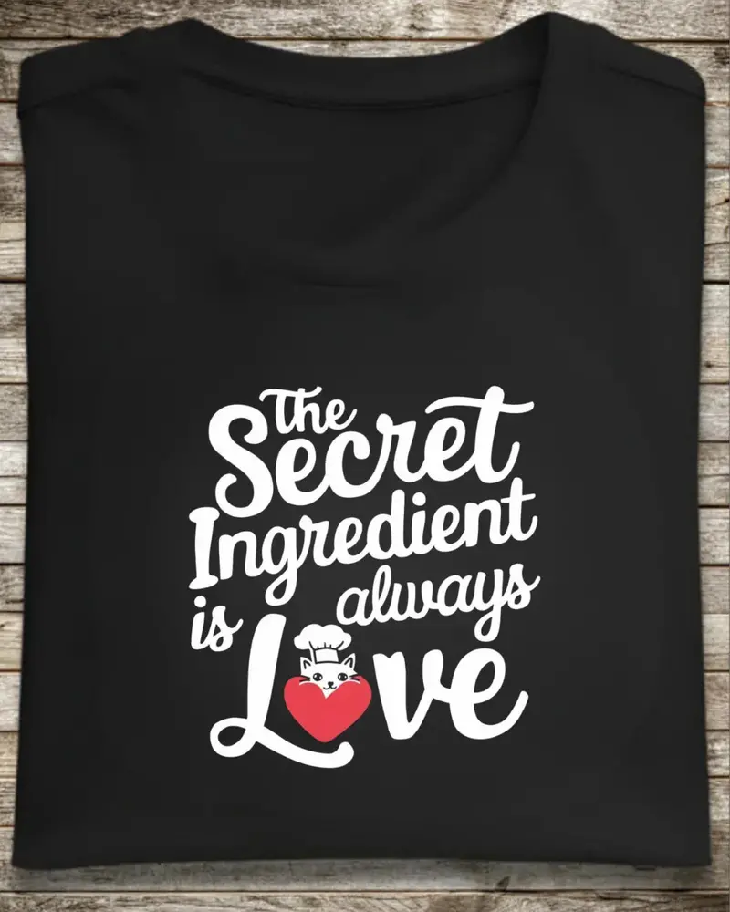Secret Ingredient Is Love Unisex Cotton T-Shirt 1