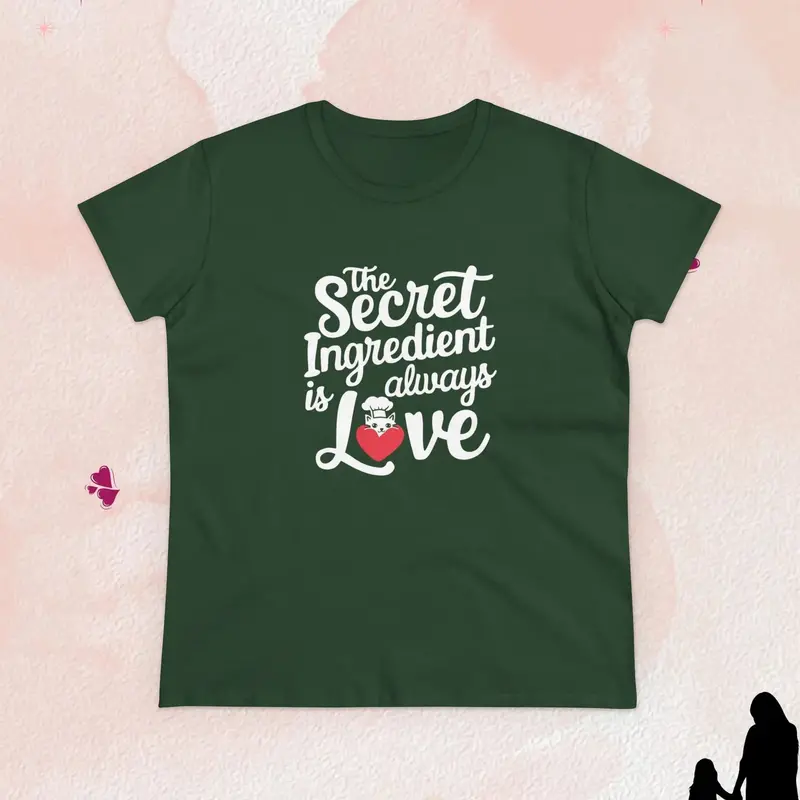 Secret Ingredient Is Love Women Cotton T-Shirt 15