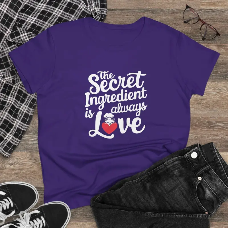 Secret Ingredient Is Love Women Cotton T-Shirt 5