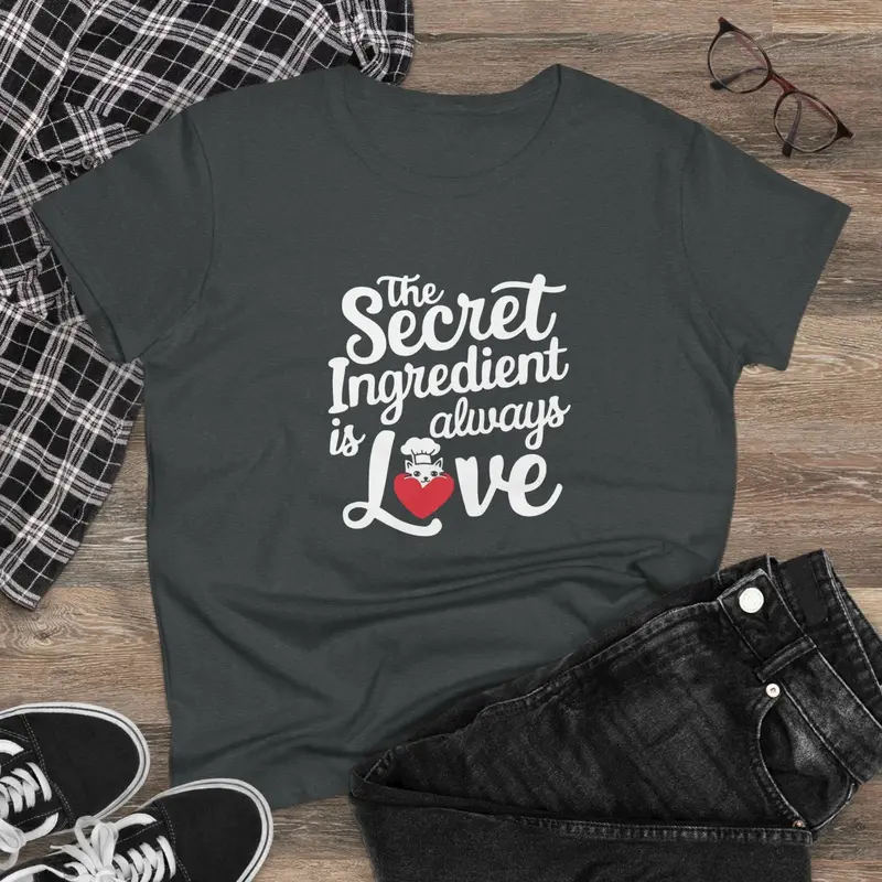Secret Ingredient Is Love Women Cotton T-Shirt 5