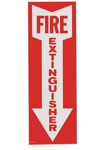 Self-Adhesive Vinyl Fire Extinguisher Arrow 1