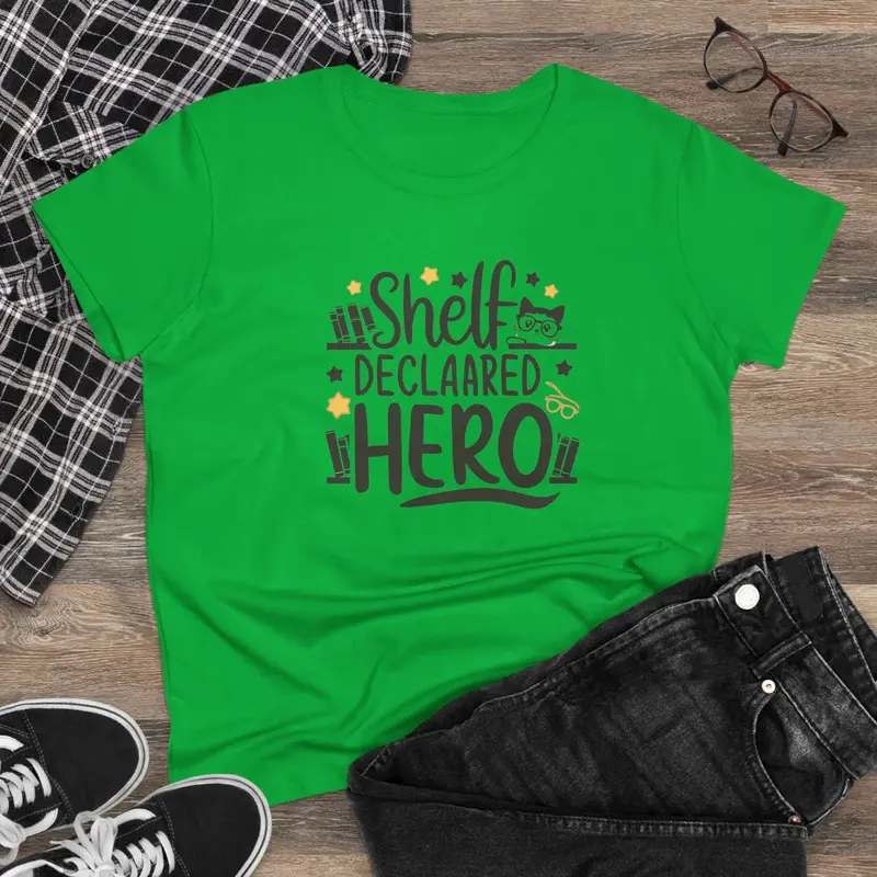 Self Declared Hero Book Lovers Women T-Shirt 4