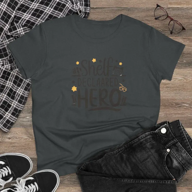 Self Declared Hero Book Lovers Women T-Shirt 5
