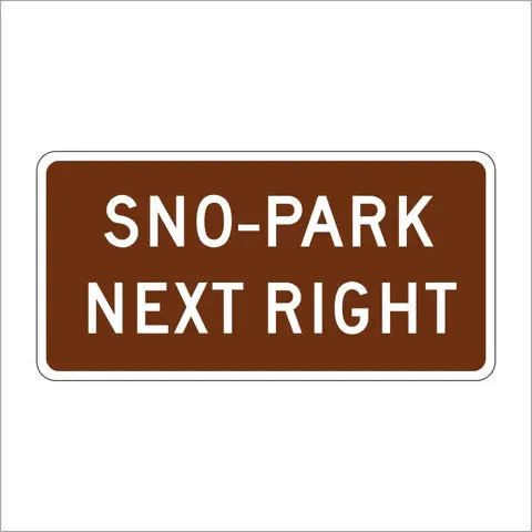 Sg31 (Ca) Sno-Park Next Right Sign 1