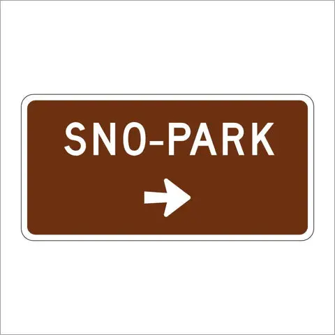 Sg32 (Ca) Sno-Park With Arrow Sign 1