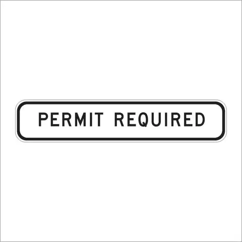 Sg35 (Ca) Permit Required Sign 1