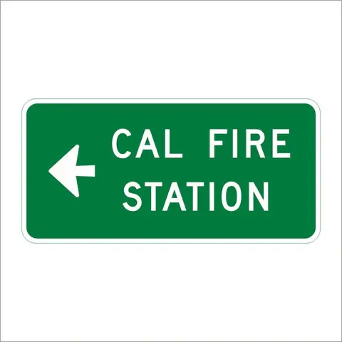 Sg39 (Ca) Cal Fire Station With Arrow Sign 1