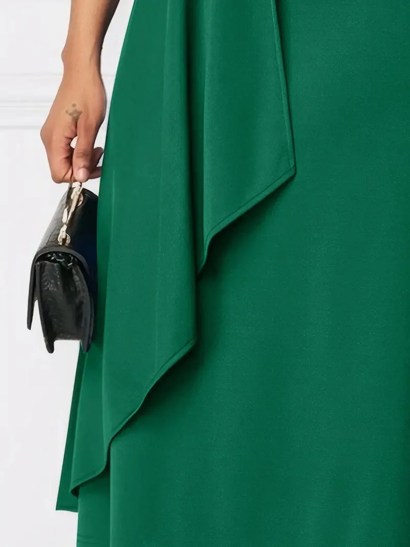 Short Sleeve Midi Wrap Dress With Belt Detail 3