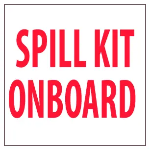 Sign: Spill Kit On Board 1