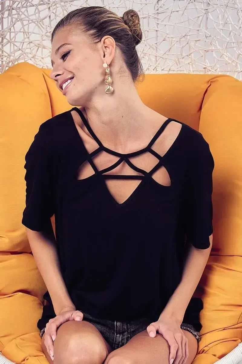 Silky Knit Top With Front Details 3