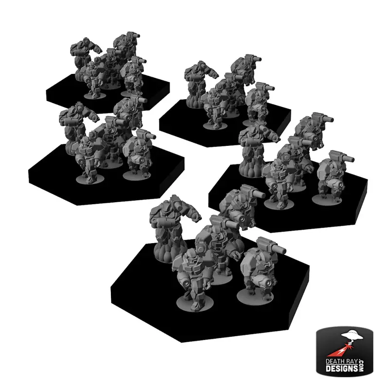 Silverback Battle Armor With Cannons 5-Pack 1
