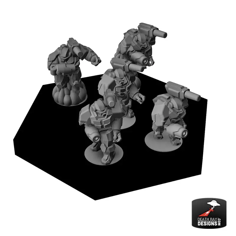 Silverback Battle Armor With Cannons 5-Pack 2