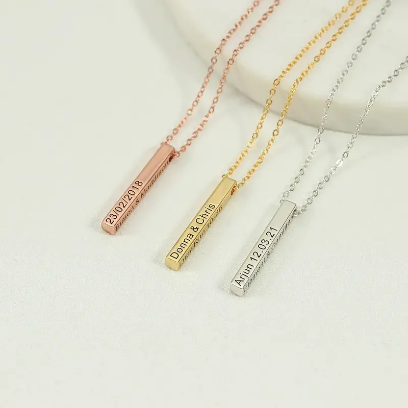Simple Atmosphere Can Be Customized Name Design All-Match Necklace 1