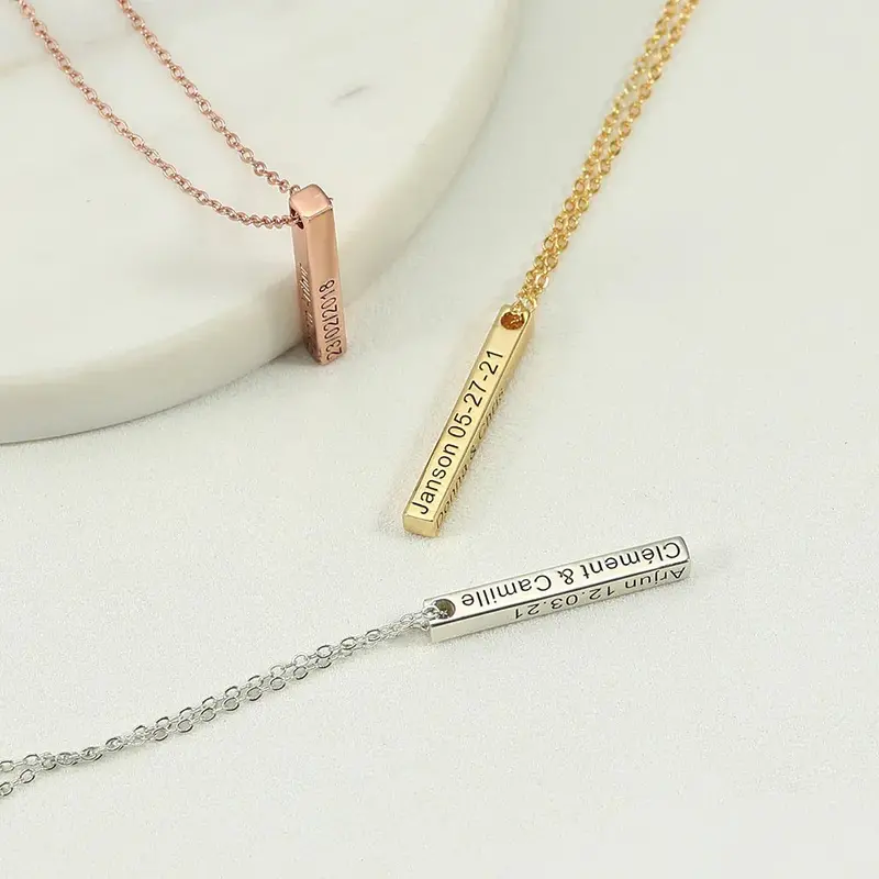 Simple Atmosphere Can Be Customized Name Design All-Match Necklace 4