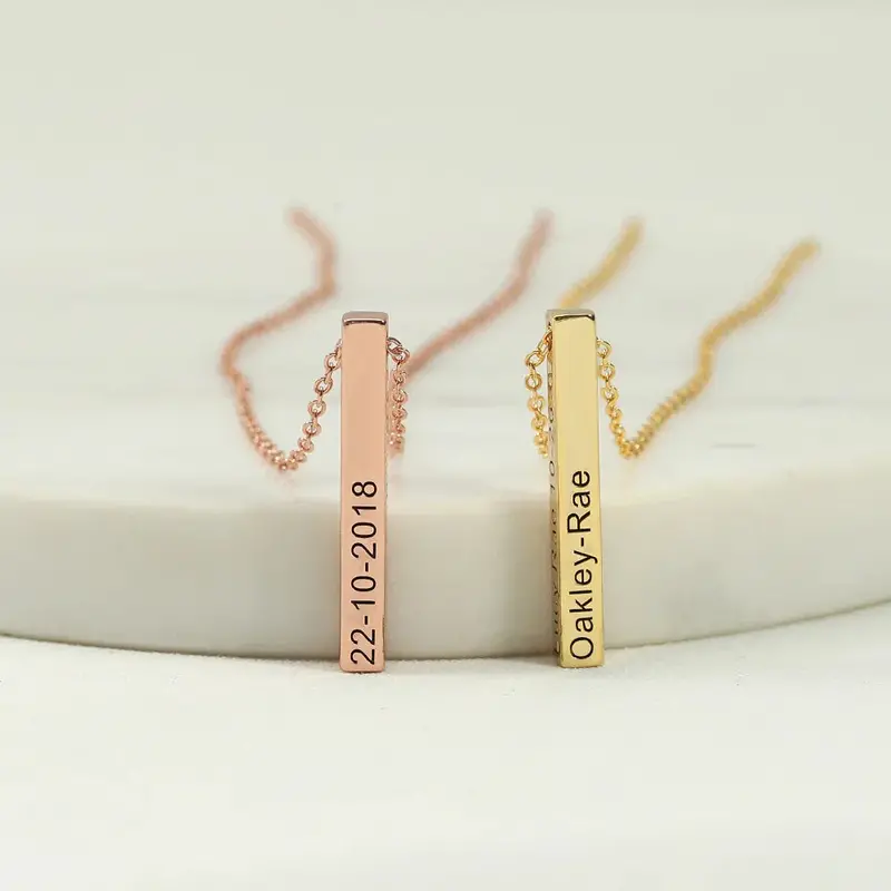 Simple Atmosphere Can Be Customized Name Design All-Match Necklace 5