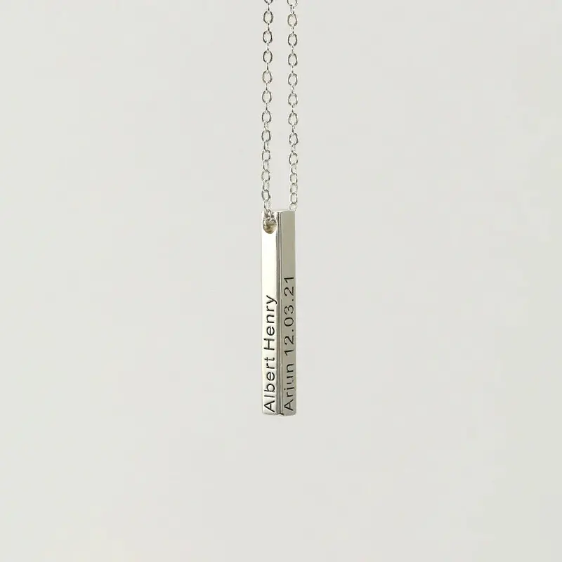 Simple Atmosphere Can Be Customized Name Design All-Match Necklace 6